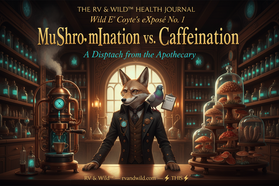 Wild E’ Coyte’s eXposé No. 1 — MuShrooomInation vs. Caffeination
