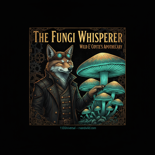 The Fungi Whisperer — Wild E' Coyte Apothecary Tee — RV & Wild™